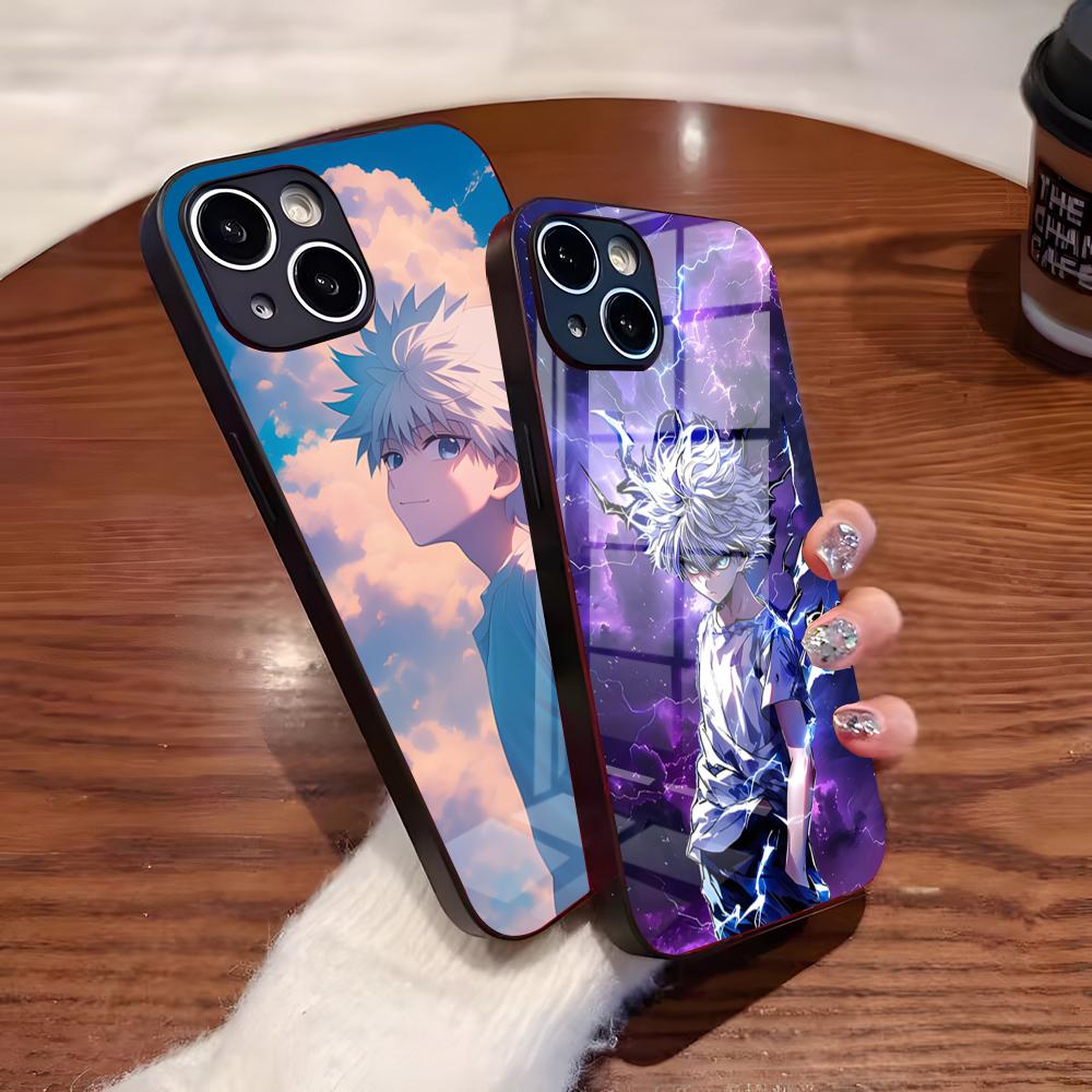 Чехол для телефона Hunter X Hunter Киллуа Для IPhone 17 Pro Max 16 15 14 Pro Max 13 11 Plus Стеклянная крышка