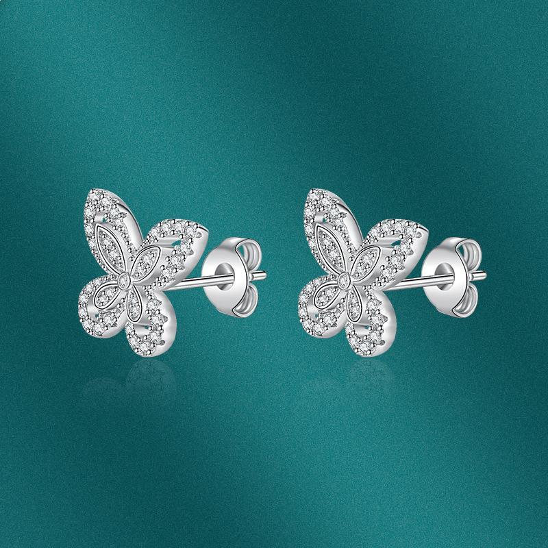 BELLA BOX Новые серьги-бабочки, женские простые и милые студенческие серьги Mori Cold Wind, персонализированные серьги для подруг