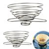 PAVIKE Coffee Dripper, Stainless Steel, Set of 2, Different Sizes, Visible Pour, Lightweight, Stainless Steel, Drip Equipment, Outdoor, Foldable
