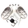 Aluminum Motorcycle Wide Fat Foot Pegs Footrest Pedal Silver For Dirt Bike 8mm