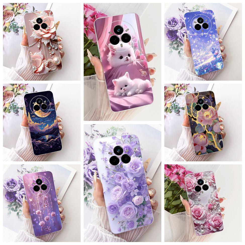 Clear Cover For Realme 14 Pro Case RMX5056 Cute Cat Fashion Butterfly Funny Painted Bumper For Real me 14 Pro Casing