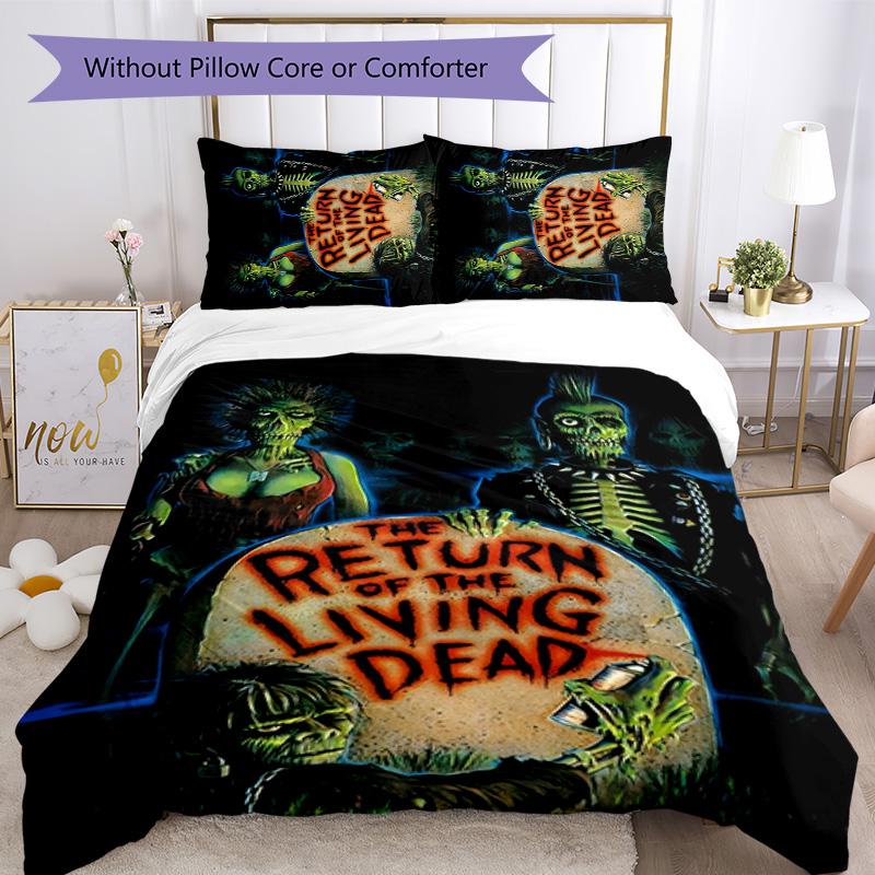 The Return of the Living Dead 3pcs Bedding Set Duvet Cover Closure Includes 1 Duvet Cover & 2 Pillowcases for All Seasons Bedroom Home Dorm Decor
