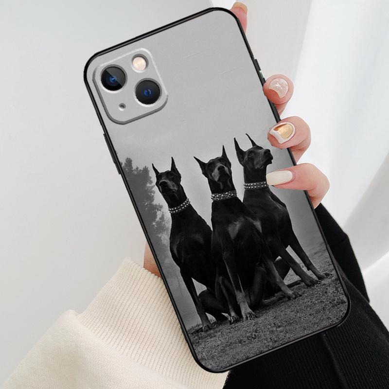 Чехол для телефона с таксой и доберманом для iPhone 17 Pro Max 16 15 11 13 12 14 Pro Max mini 15 16 Plus 16e 17 Air Cover