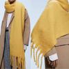 Winter Scarf Women Cashmere Warm Pashmina Solid Foulard Female Scarves Wraps Thick Soft Bufanda Big Tassels Shawl Long Stole