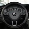 Кожаный чехол из углеродного волокна 38 см, чехол на руль автомобиля для Skoda Fabia 1 2 Octavia 1 2 3 A3 A5 Yeti Roomster превосходные автоаксессуары