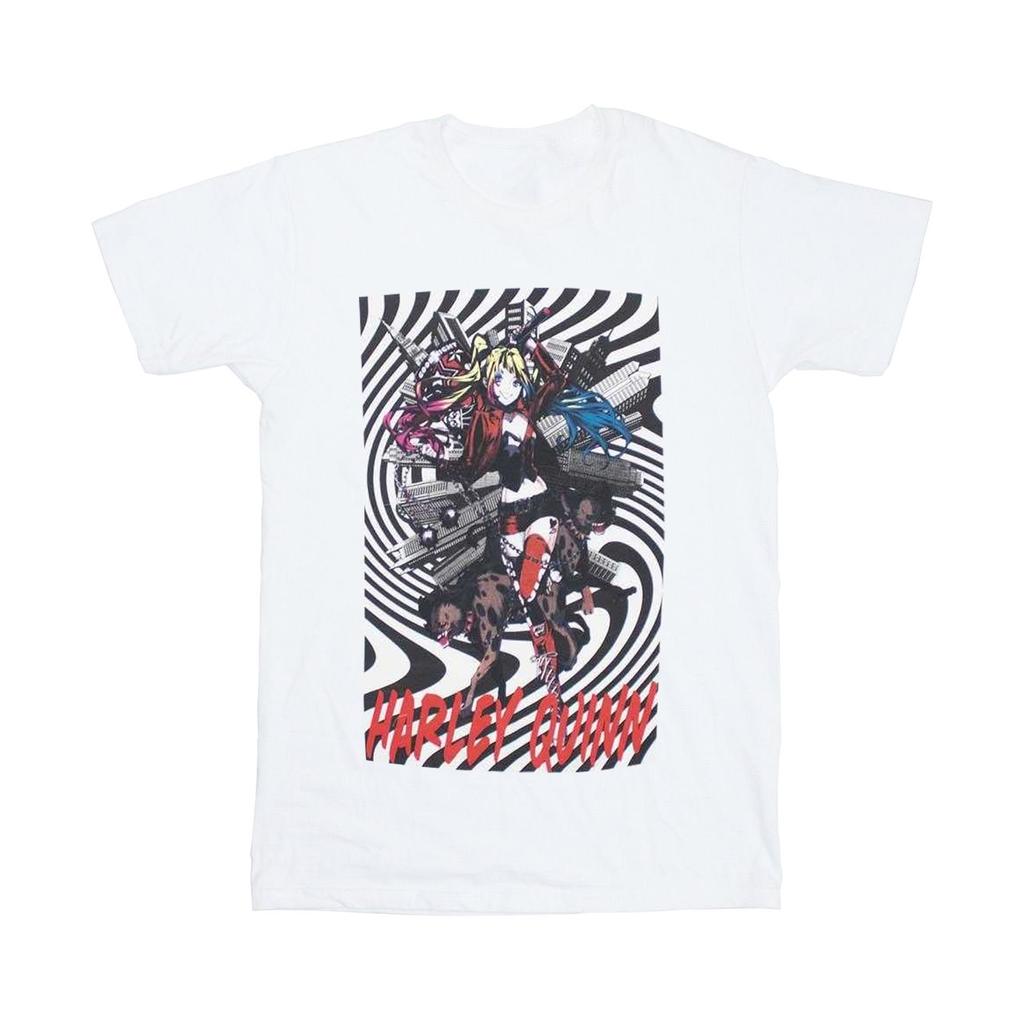 Harley Quinn Unisex Adult Spiral T-Shirt