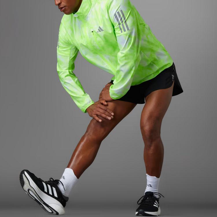 Adidas Own The Run Allover Print Jacket Men Jacket Bright-Lemon IL4797