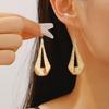 Fashion Simple Exaggerated Metallic Feel Hollow Geometric Irregular Twisted Earrings For Women