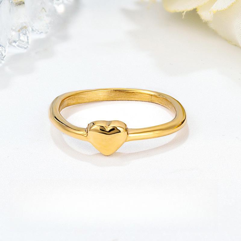 Изысканное и простое геометрическое квадратное кольцо любви, гальванизированное высококачественное кольцо, женские украшения из титановой стали