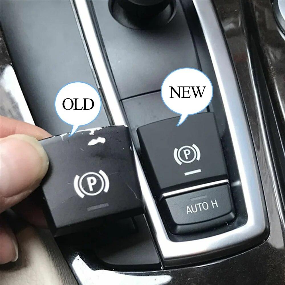 Автомобильный стояночный тормоз Ручной тормоз P Кнопка переключателя Крышка авто H Колпачки для BMW 5 7 X3 X4 F Series F01 F02 F10 F12 F15 F16 F25 F26
