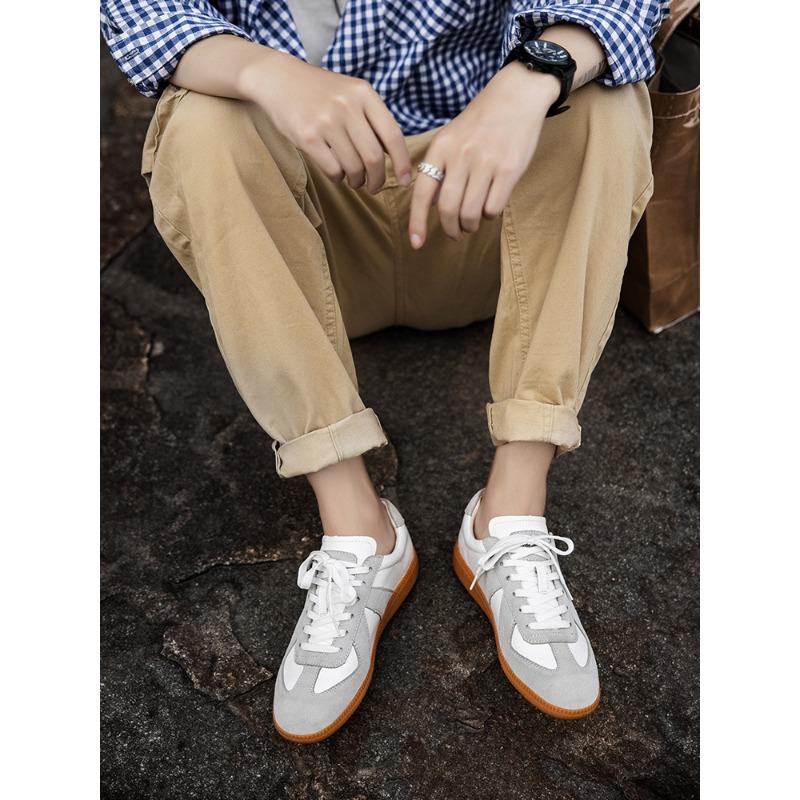 Classic Retro German Trainers Men Summer Casual Flat Sneakers White Shoes