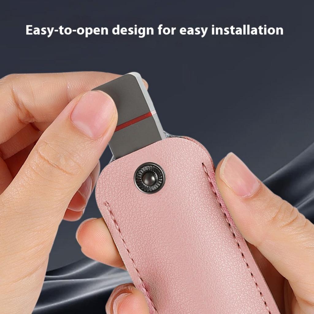 Футляр для USB-накопителей Металлическая защелка Защитный чехол из ПУ-кожи Крепление-брелок Портативный дизайн