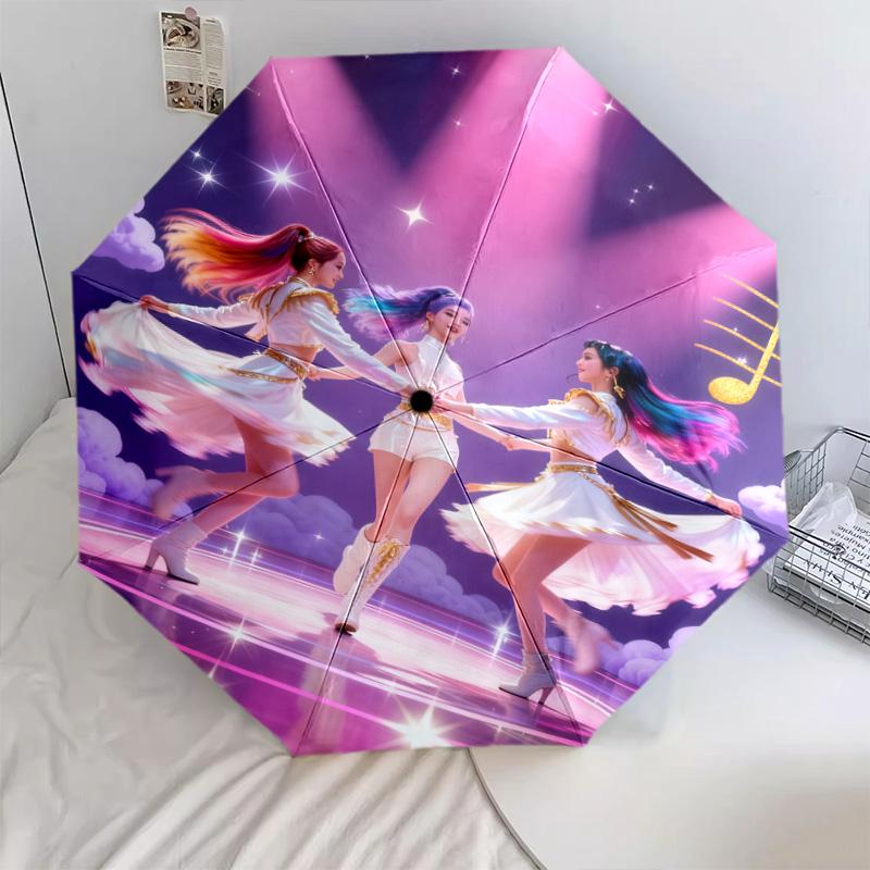 Harmony Motion: Musical Dance Celebration Folding umbrella Portable Suitable for all seasons light Gift Three folds
