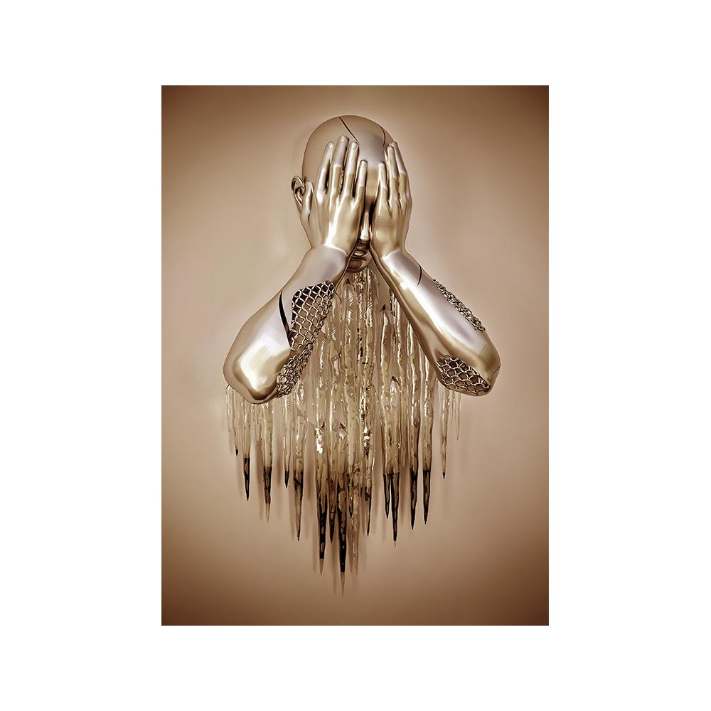 3d современная металлическая фигура, статуя, художественная роспись на холсте, романтические абстрактные постеры и принты, настенные панели для гостиной, декор для дома