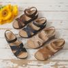 Модные легкие женские босоножки на танкетке, летние с перекрестными ремешками, босоножки на среднем каблуке, женские нескользящие гладиаторские туфли на платформе, большие размеры