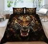 3D Printed Animal Tiger Comfortable Duvet Quilt Cover Pillowcase Bedding Set Children Bedroom Decoration Home Textile