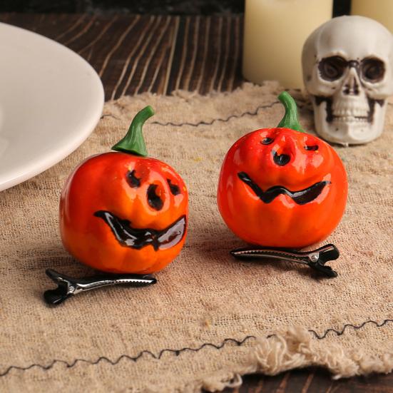 1/2Pcs Halloween Hairpin Ghost Face Pumpkin Design Hair Clip Halloween Parties Masquerades Festivals Hair Accessories