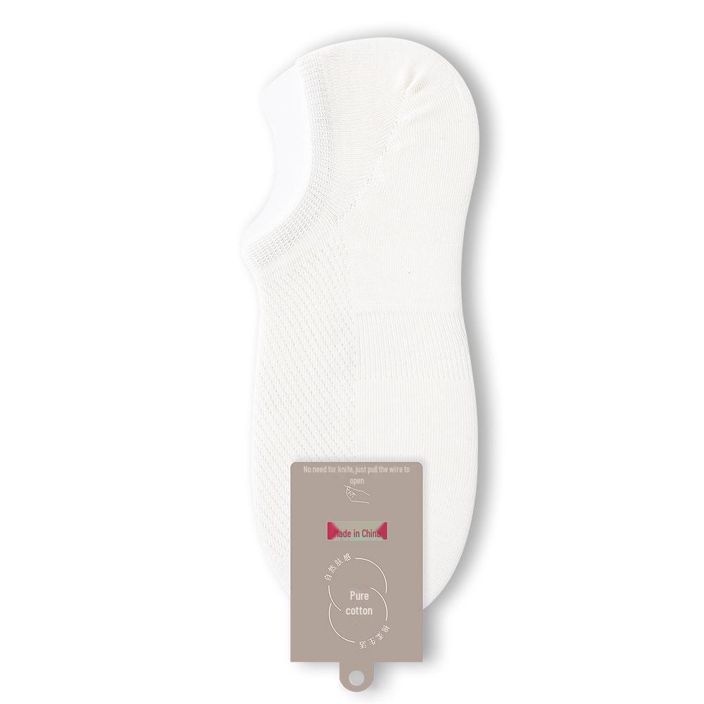 Мужские невидимые хлопковые носки с закрытой пяткой: Нескользящий, антибактериальный, дышащий, впитывающий пот, ультратонкий