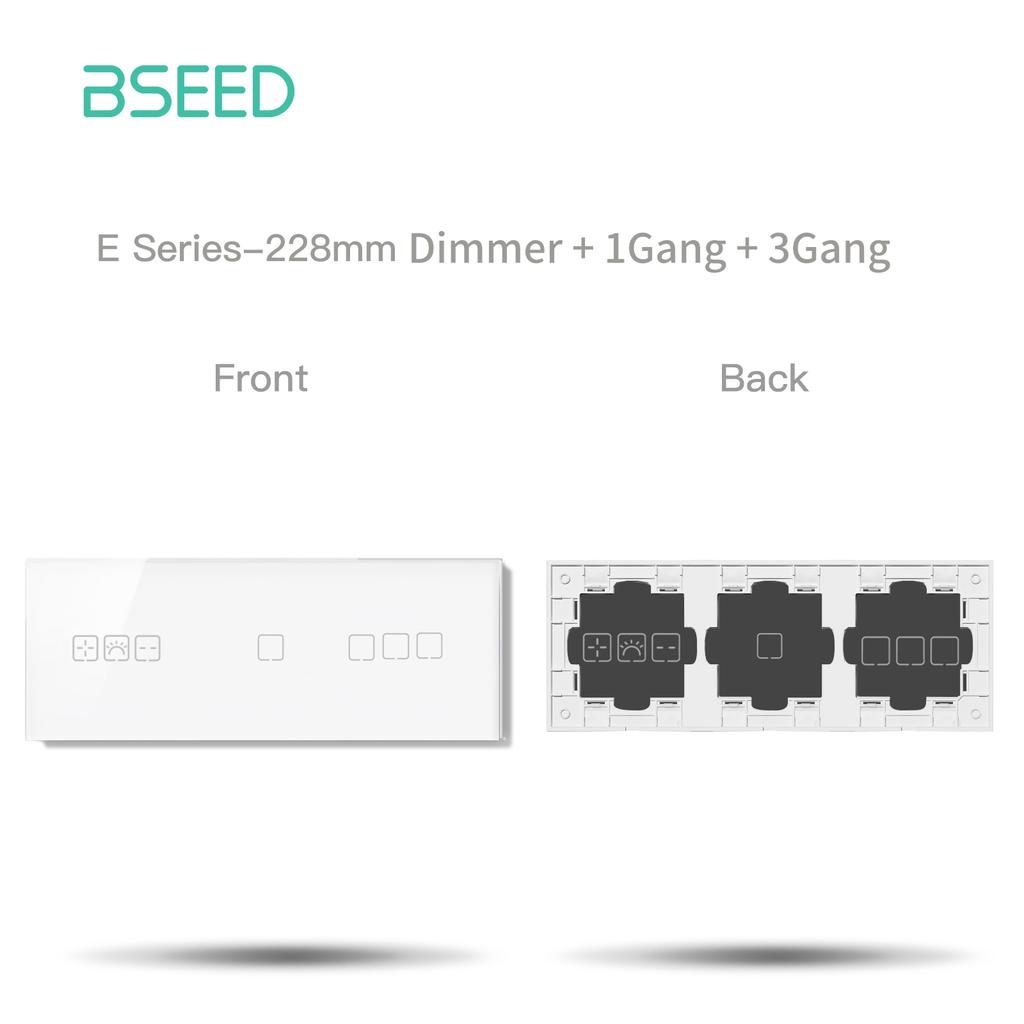 BSEED Wifi Диммер Настенный выключатель света 1/2/3 клавиши Умный сенсорный выключатель Функция Основание Стеклянная передняя панель DIY Детали Свободная комбинация