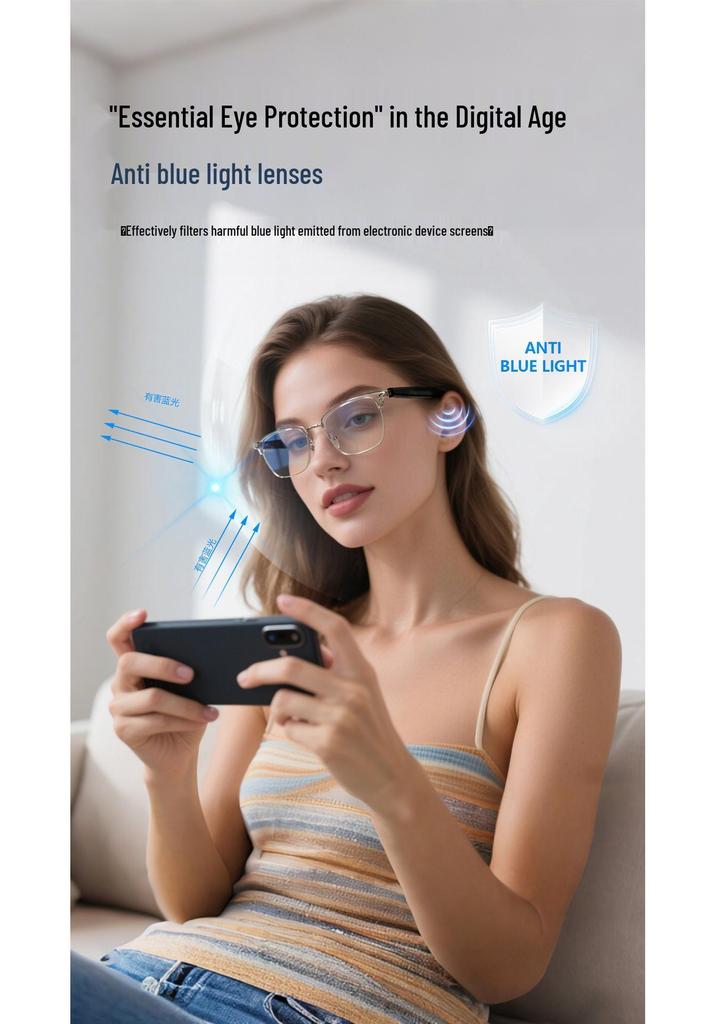 Умные очки AI Bluetooth с автоматическим включением/выключением, металлическими пружинными шарнирами, датчиками музыки и вызовов