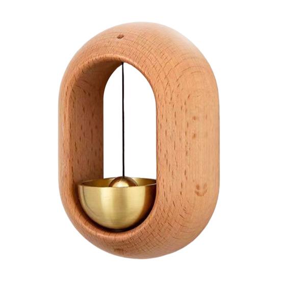 Деревянный латунный колокольчик для владельцев магазинов с громким звуком, подвесной колокольчик для входной двери, подвесная музыка ветра, магнитный дверной звонок для открытия двери, украшение для входа в магазин, домашний офис