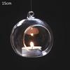 Round Bubble Hanging Clear Glass Terrarium Air Plant Tea Light Candle Holder