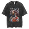 Ника Луффи Гир 5 ONE PIECE Аниме Харадзюку Ретро Стирка Хлопок Мужская Уличная Одежда Оверсайз Женская Короткий Рукав