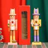 Artistic 12Inch Easters Rabbit Nutcrackers Wooden Figurine Ornament with Hat and Colorful Body for Holiday Decoration