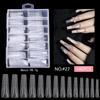 Eagle'S Talon 120/140 Pcs Short Curved Stiletto False Nail Tips Clear Soft Fake Nails Extensions For Diy Nail Salon Manicure