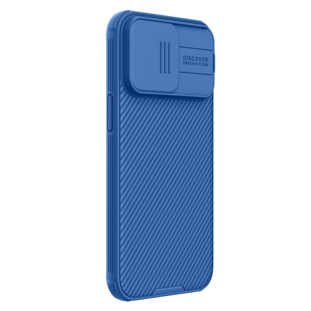 Nillkin CamShield Pro Magnetic Case for iPhone 15 Pro Max with Camera Protection - Blue, Durable & Stylish