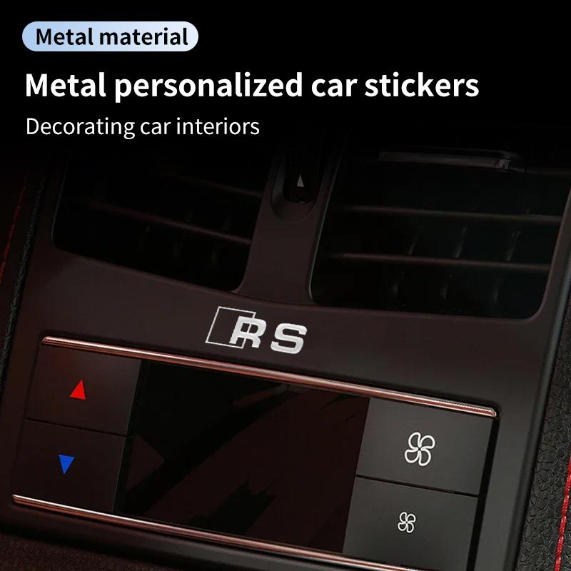 3D Metal Car Emblem Letter Decorative Stickers Badge Decal For qaz14 Sport RS S Line QRS5 RS6 RS7 S7 S8 S5 S6 S7 QS5 Q5 Q7 Q8 TT