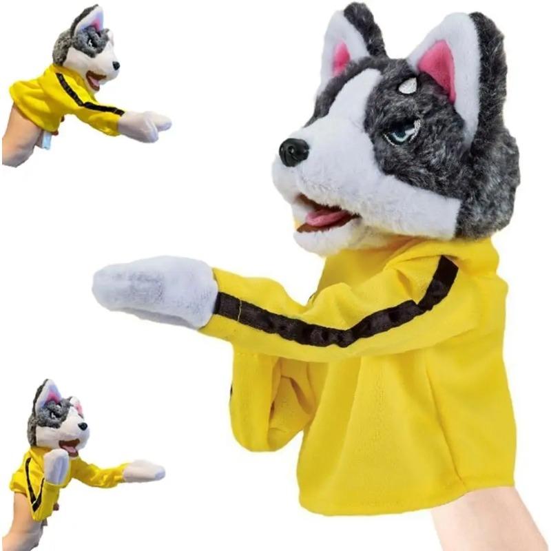 Kung Fu Dog, Kung Fu Husky, Toy Husky Plush, Dog Hand Puppet, Kong Fu Animal Toy, Husky Gloves Doll Kids Game Plush Toys