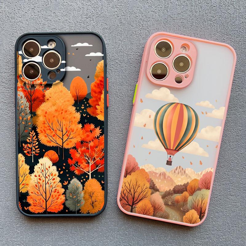 Чехол для телефона «Осенний Лес с Листьями» для iPhone 12 13 Mini 11 14 15 16 Plus Pro Max 7 8 SE 2020 X XS XR Защитный Чехол для Телефона