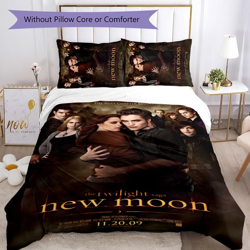Edward Cullen 3pcs Bedding Set Duvet Cover Closure Includes 1 Duvet Cover & 2 Pillowcases for All Seasons Bedroom Home Dorm Decor
