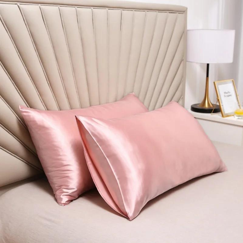 Pillowcase 100% Silk Pillow Covers Silky Satin Hair Beauty Pillow case Comfortable Pillow Household Decoration