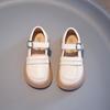 Обувь для девочек из кожи Весна Осень Модные детские туфли на плоской подошве Принцесса Черные однотонные туфли Нескользящие мягкие детские туфли Мэри Джейн Повседневные