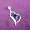 Apatite Gemstone 925 Sterling Silver Jewelry Zircon Pendant 1.37" Birthday Gift CZP-5-4