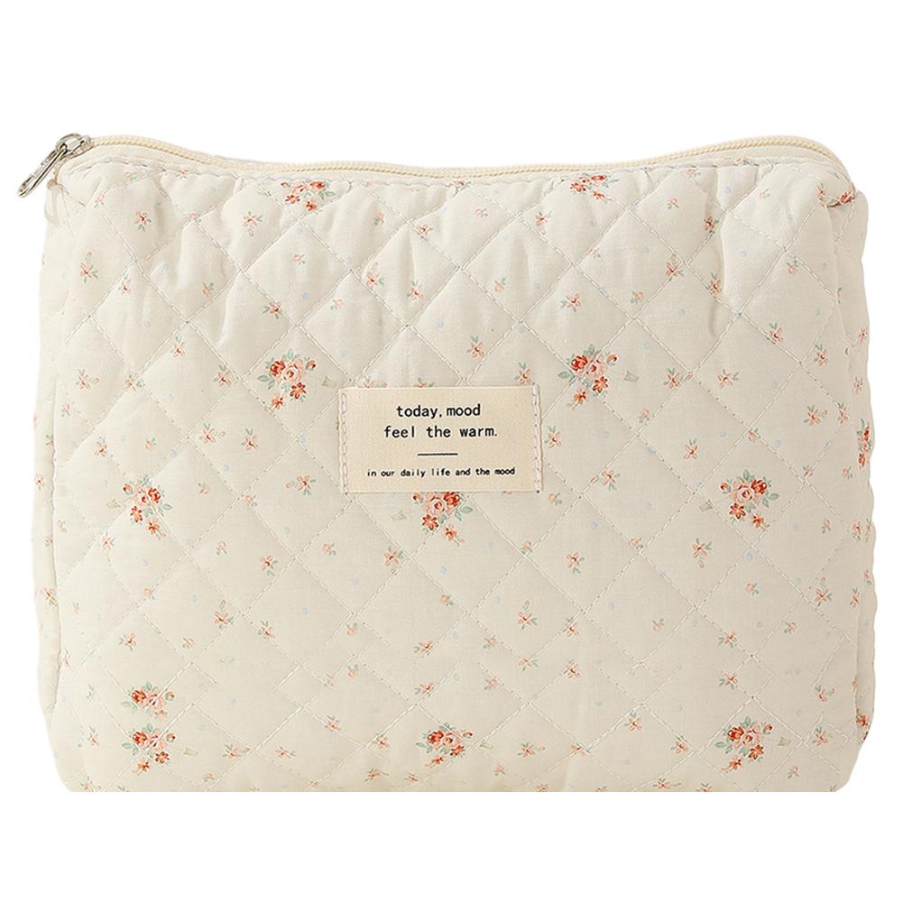 Женская эстетическая косметичка, большая вместимость, хлопковая подкладка, органайзер, сумка на молнии, клатч для ежедневного использования для девочек