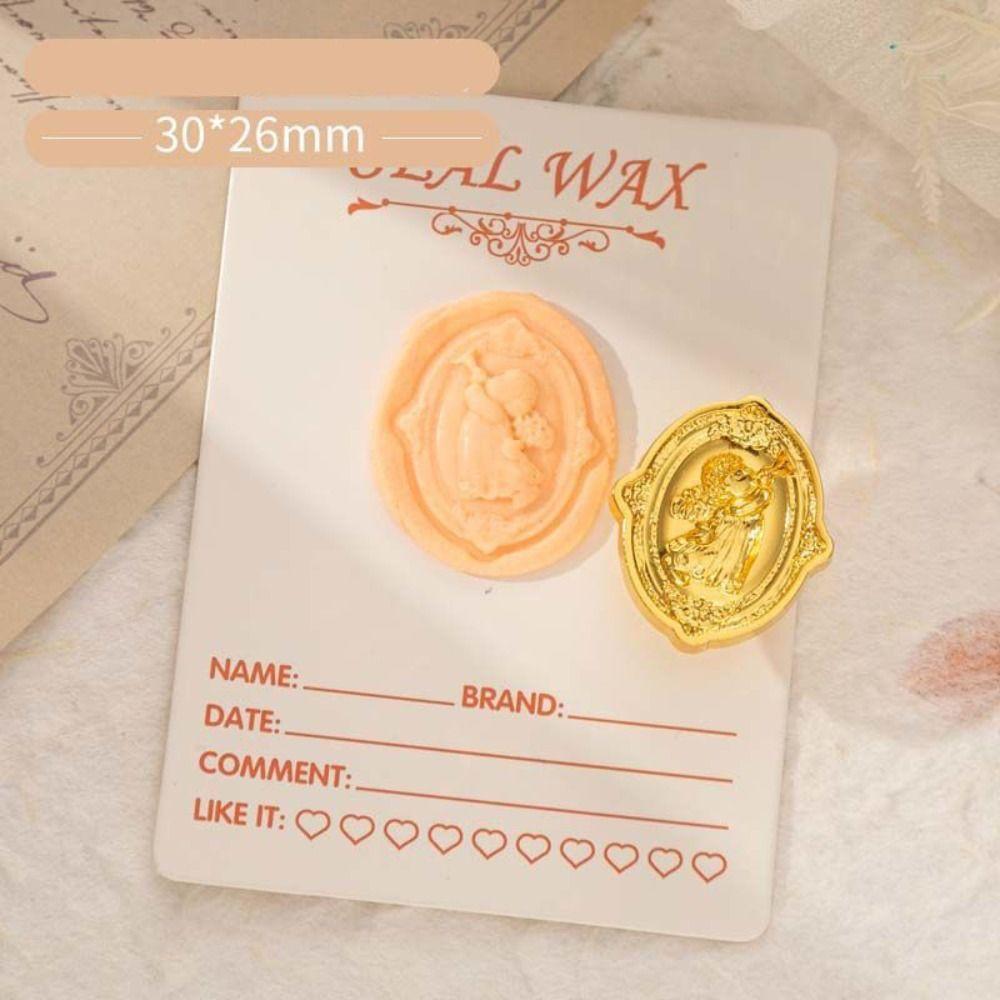 European-style Retro Sealing Wax Stamp Head Snowflake Wax Seal Stamp Polyshaped Head Stamp