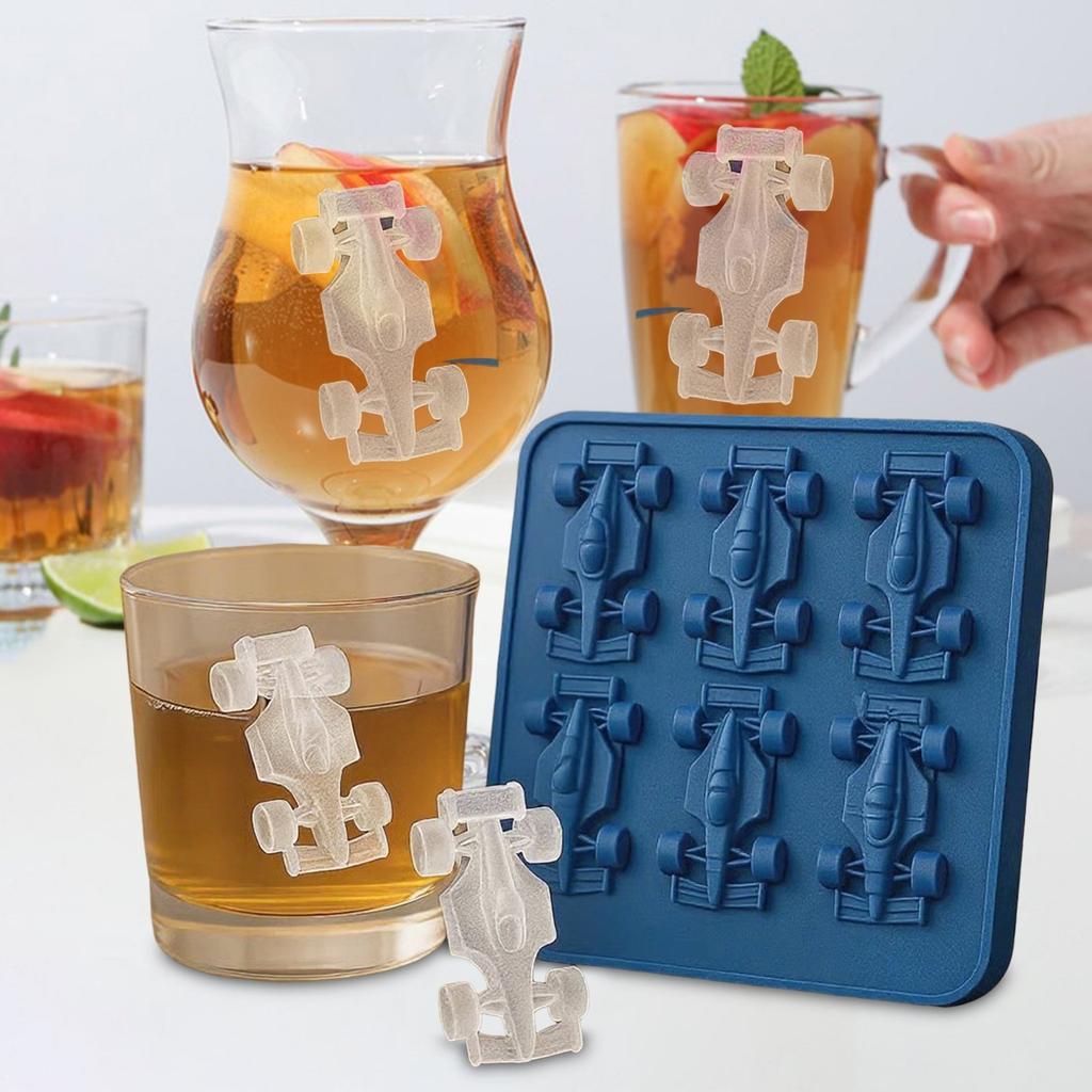 Racing Car Ice Mold Silicone Ice Tray For Whiskey Cocktails Juice -Free Freezer Safe Family Gathering - Ice Mold