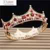 Новый блестящий диаметр в стиле барокко, большая хрустальная корона с цветочным принтом, изысканные очаровательные диадемы, конкурс красоты, свадебные аксессуары для волос для невесты