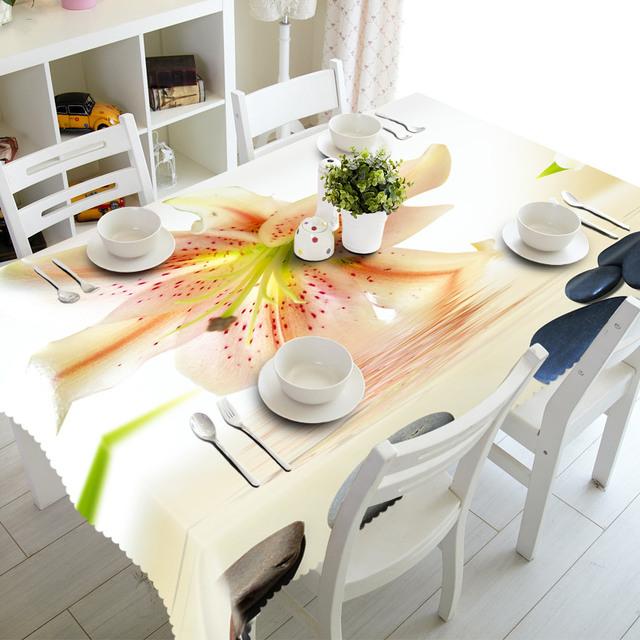 Настраиваемая скатерть с цветочным узором, пылезащитная моющаяся ткань, утолщенная прямоугольная и круглая скатерть для свадьбы