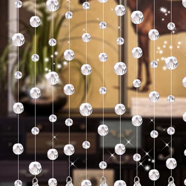 Fashion Home Decoration Crystal Bead Curtain Partition Door Curtain Panel Room Spangle Door