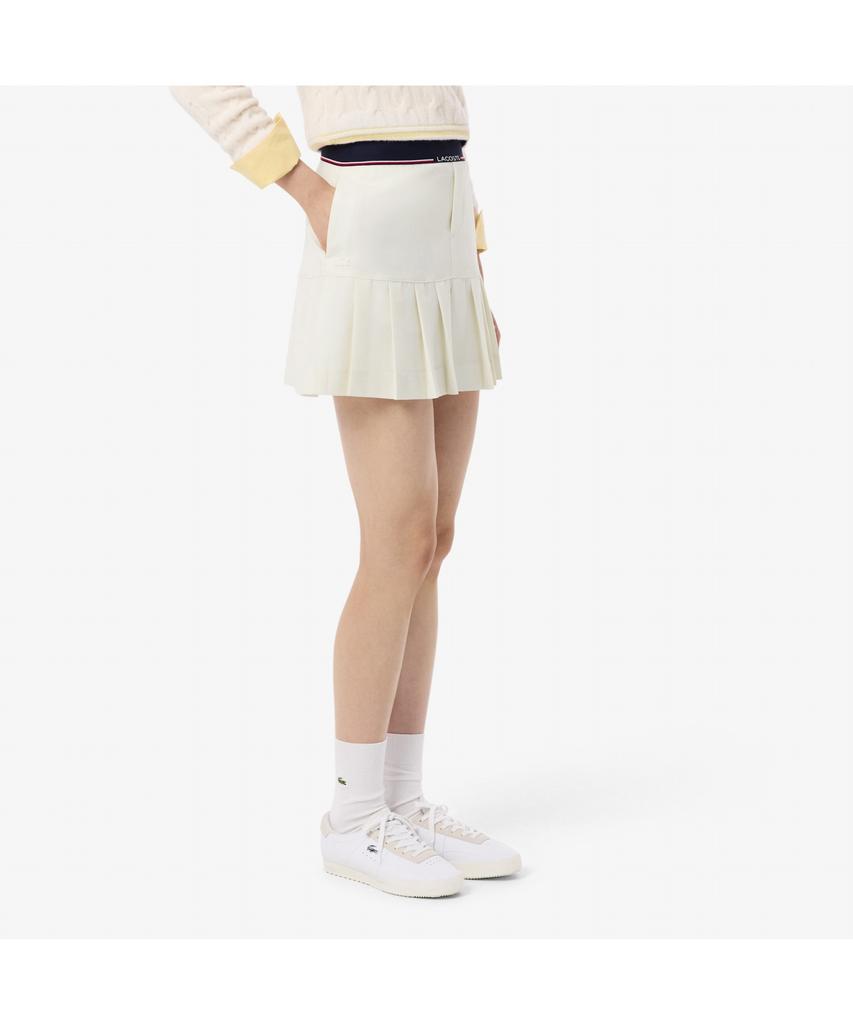 Женская плиссированная мини-юбка Lacoste с логотипом на поясе Jf5323-55N Xfj