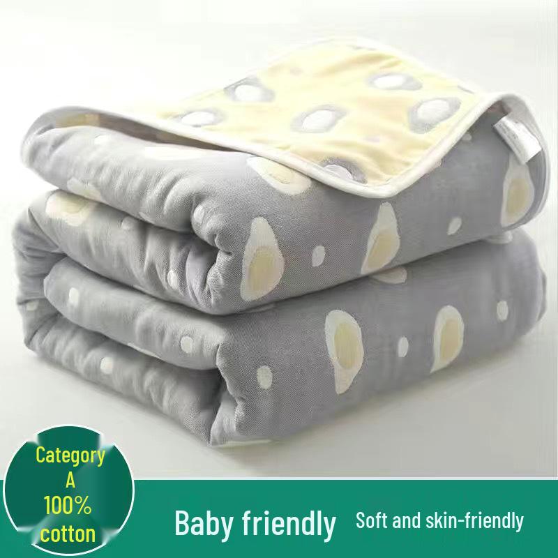 Six-Layer Cotton Gauze Baby Blanket: Swaddle, Bath Towel, or Summer Quilt Cover
