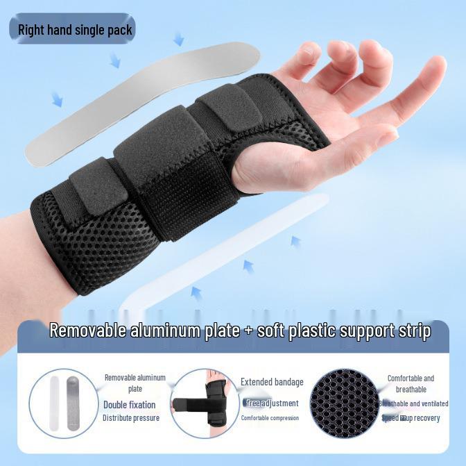 Дышащий трансграничный бандаж на запястье на липучке со стальной пластиной для поддержки сустава и защиты от скручивания