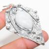Rainbow Moonstone, White Topaz 925 Sterling Silver Jewelry Pendant 2.96" F0N61