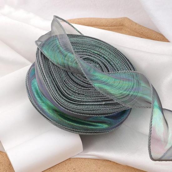 Прозрачная тюлевая лента 3,8 ярда Декоративная лента для рукоделия Радужная тюлевая лента в рулоне для цветов, свадебных приглашений, подарочной упаковки