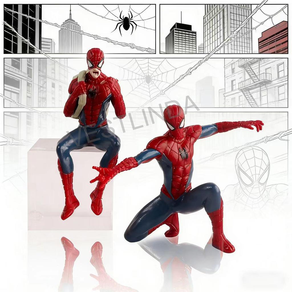 Popular Superhero Spider-Man 7-9 cm Mini Hand-made Desktop Model Decoration Game Peripherals Avengers Collection Toy Gift