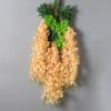 Искусственная глициния, подвесная гирлянда, гирлянды из цветов из искусственного шелка, искусственная лоза глицинии для свадебного декора, фона для сада